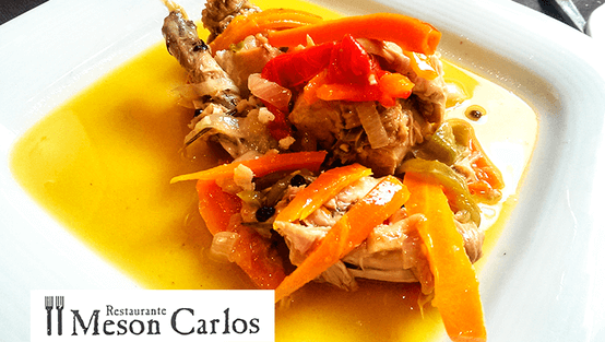Conejo estofado. Restaurante Carlos - Oropesa. Platos de caza y temporada.